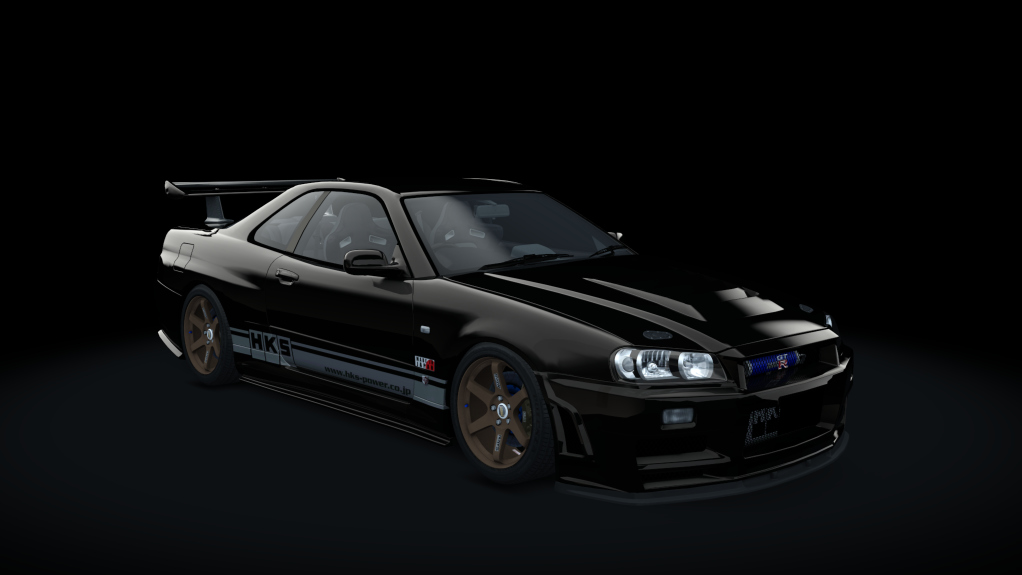 nissan skyline r34 gtr nasher, skin blw_hks_street