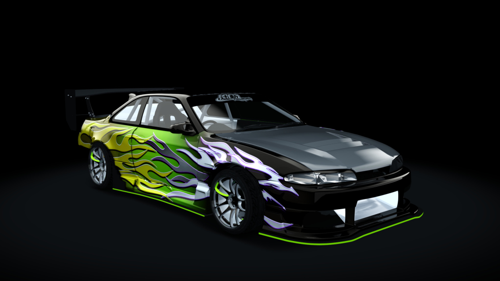 Tsujigiri Pro S14 RB27, skin 05_yellowgreenflame