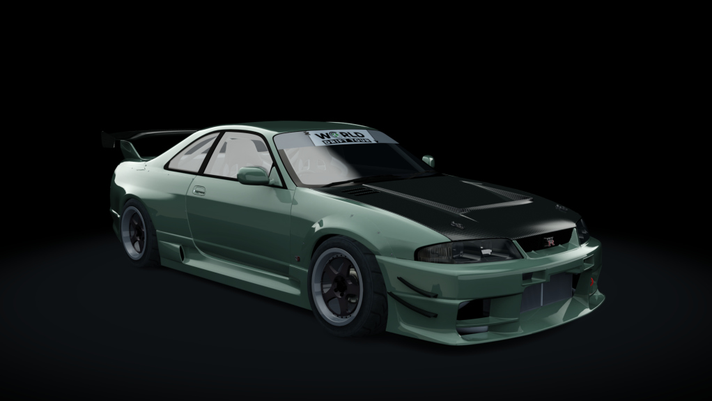 Nissan Skyline R33 WDT, skin green