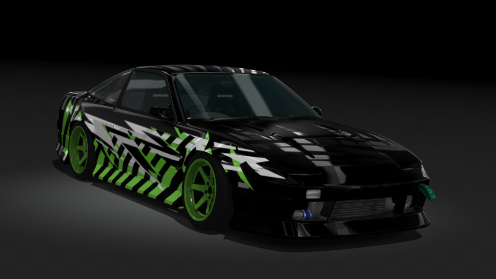 Nissan Silvia S13 WDT Street, skin Electric Black Green