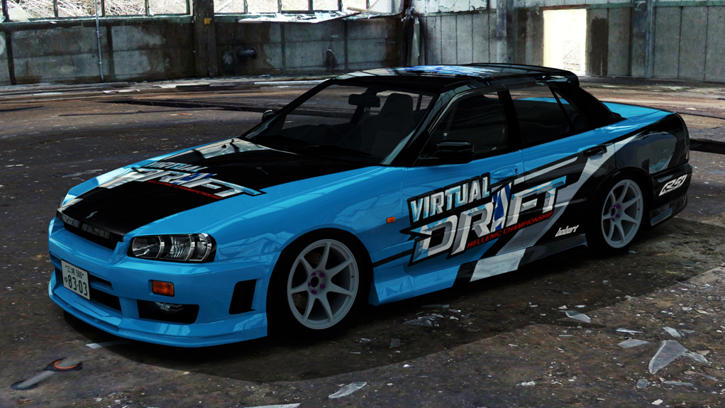 Nissan Skyline HR34, skin Babart_HELLENIC_DRIFT_01