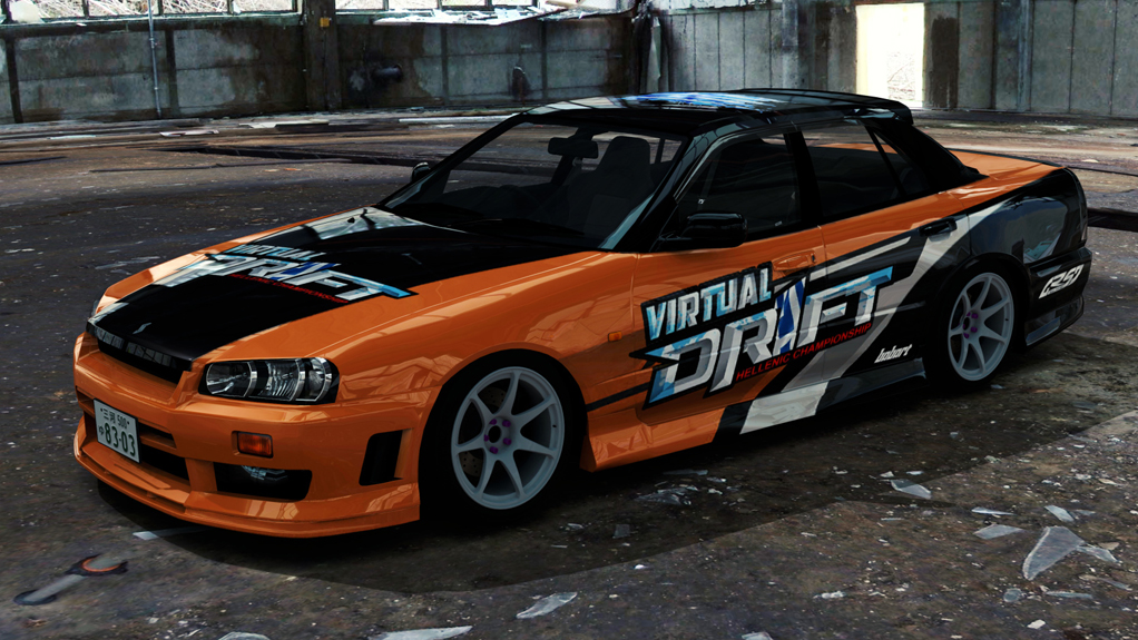 Nissan Skyline HR34, skin Babart_HELLENIC_DRIFT_02