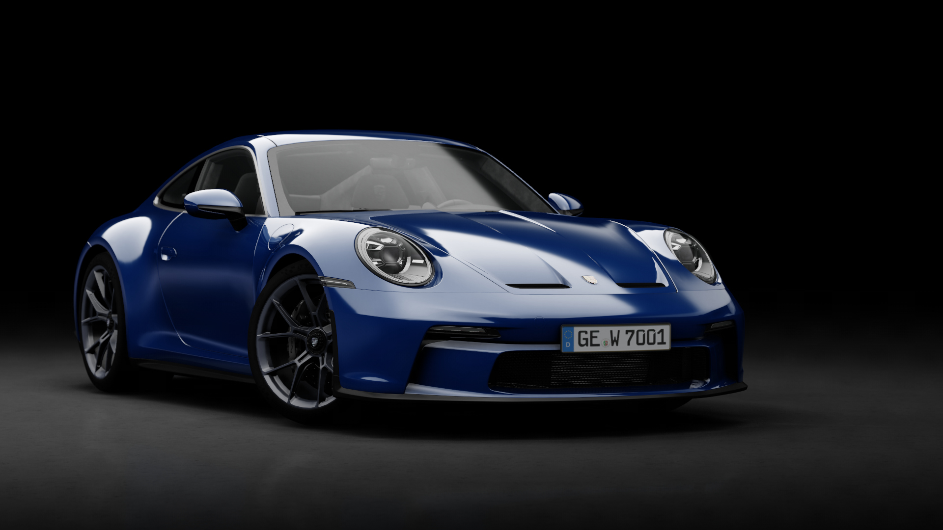 Porsche 911 GT3 (992) Touring Manual, skin Gentian Blue Metallic