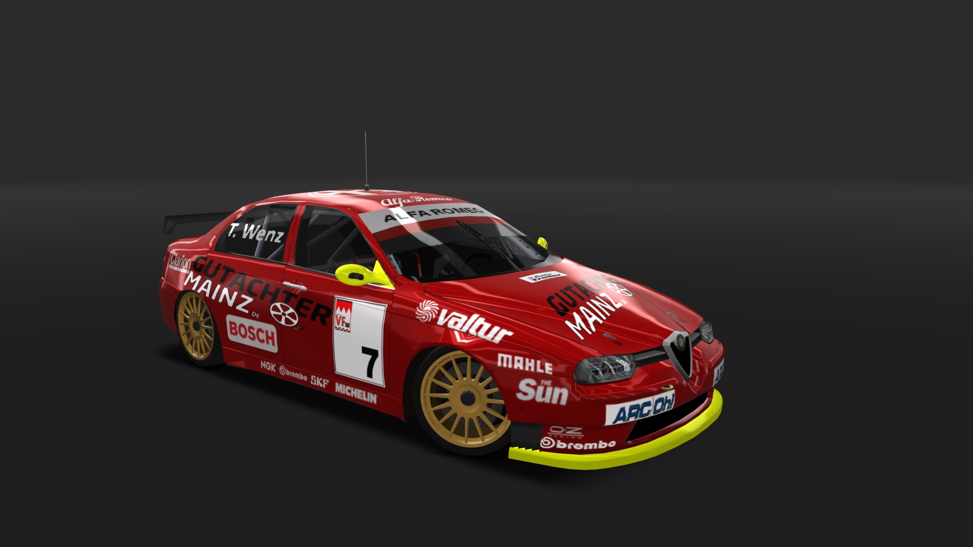 BTCC 1998 Alfa Romeo 156 GTA, skin TWenz