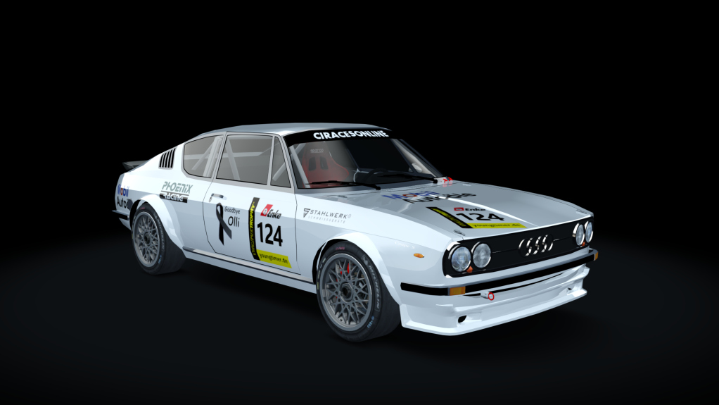Audi 100s Coupe Youngtimer Challenge, skin 124weiss