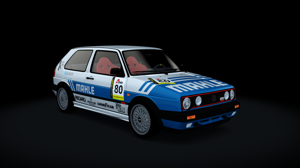VW Golf 2 Gr.A Youngtimer Challenge, skin 80-mahle-blau