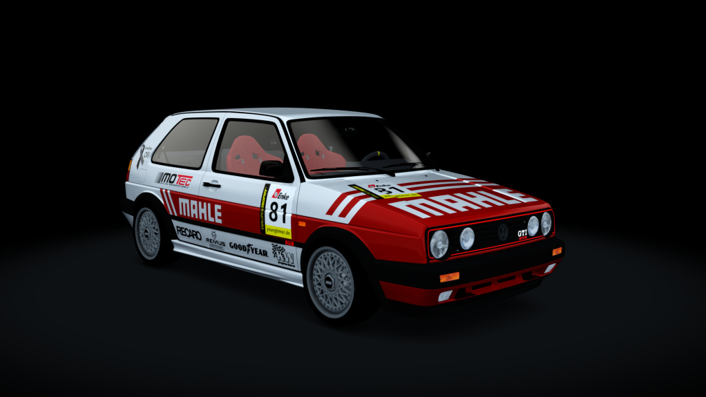 VW Golf 2 Gr.A Youngtimer Challenge, skin 81-mahle-rot