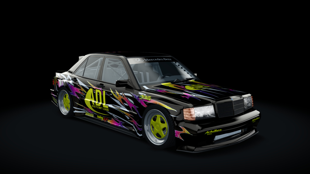 ADL MERCEDES 190E, skin adl_blk