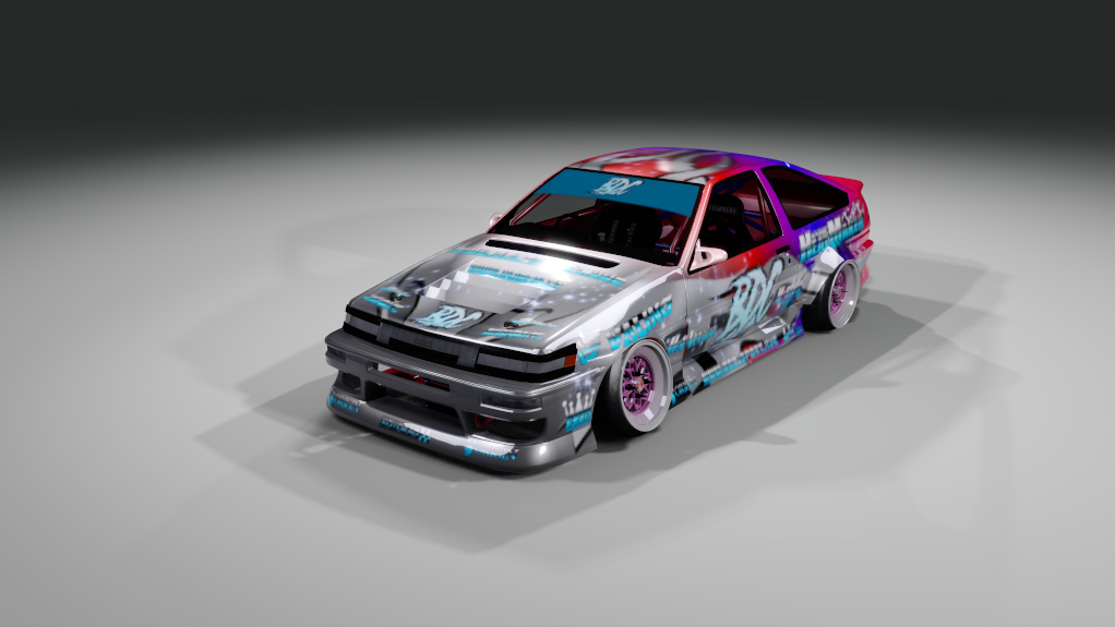 - BDC - Street v4 - AE86, skin BDC Red-Blue