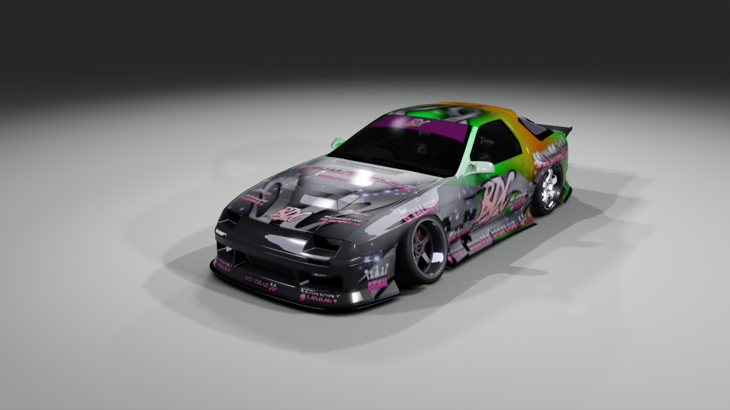 - BDC - Street v4 - RX7 FC3S, skin BDC Green Orange