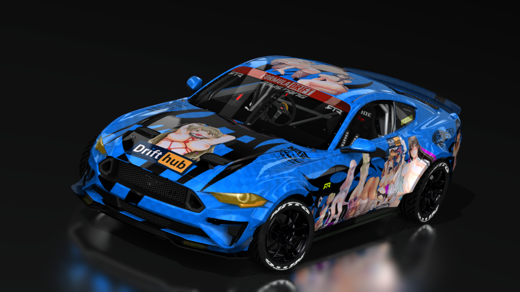 DOORBREAKER'z EVO 3 - MUSTANG RTR, skin drifthub bleu