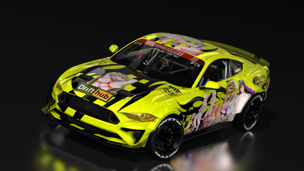 DOORBREAKER'z EVO 3 - MUSTANG RTR, skin drifthub jaune