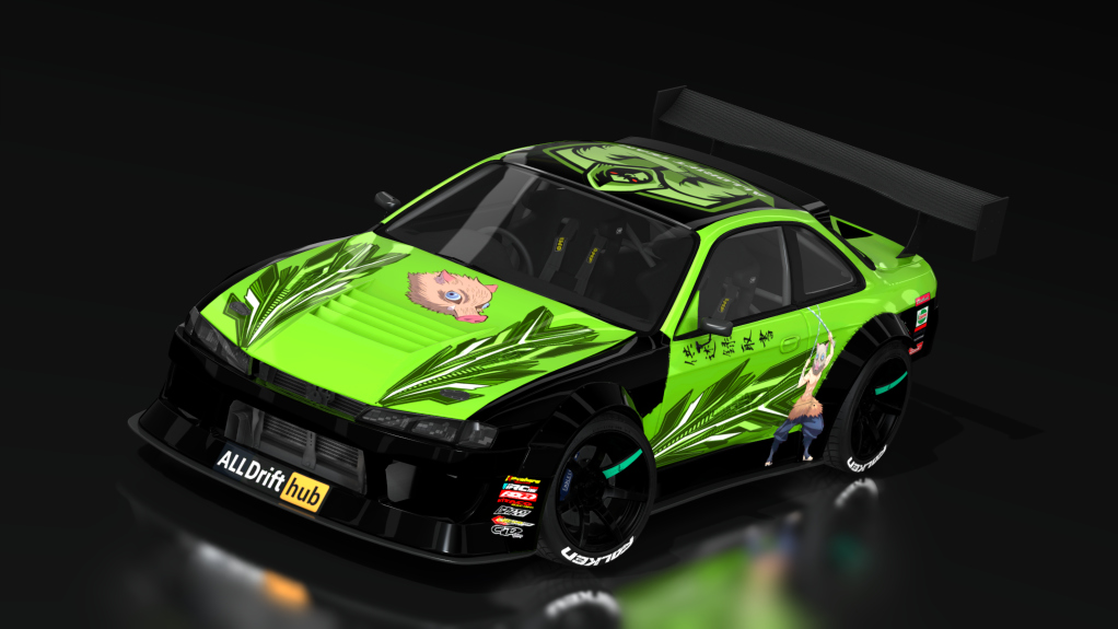 DOORBREAKER'z EVO 3 - NISSAN S14, skin sanglier vert