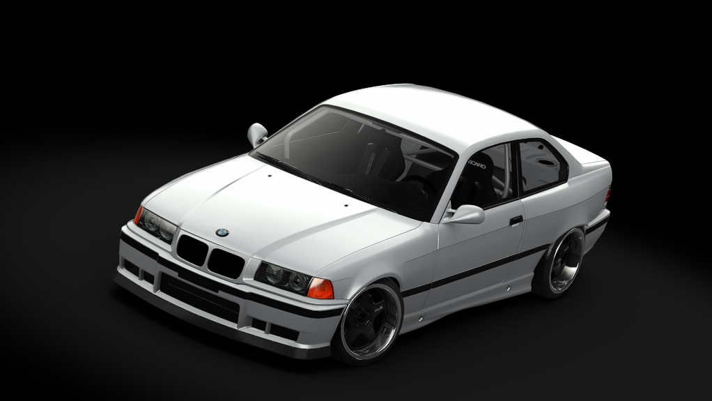 Enjoy BMW E36 Felony Form, skin Arctic Silver Metallic