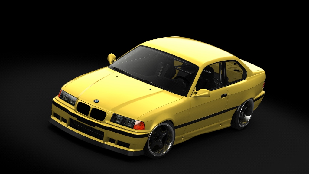 Enjoy BMW E36 Felony Form, skin Dakar Yellow