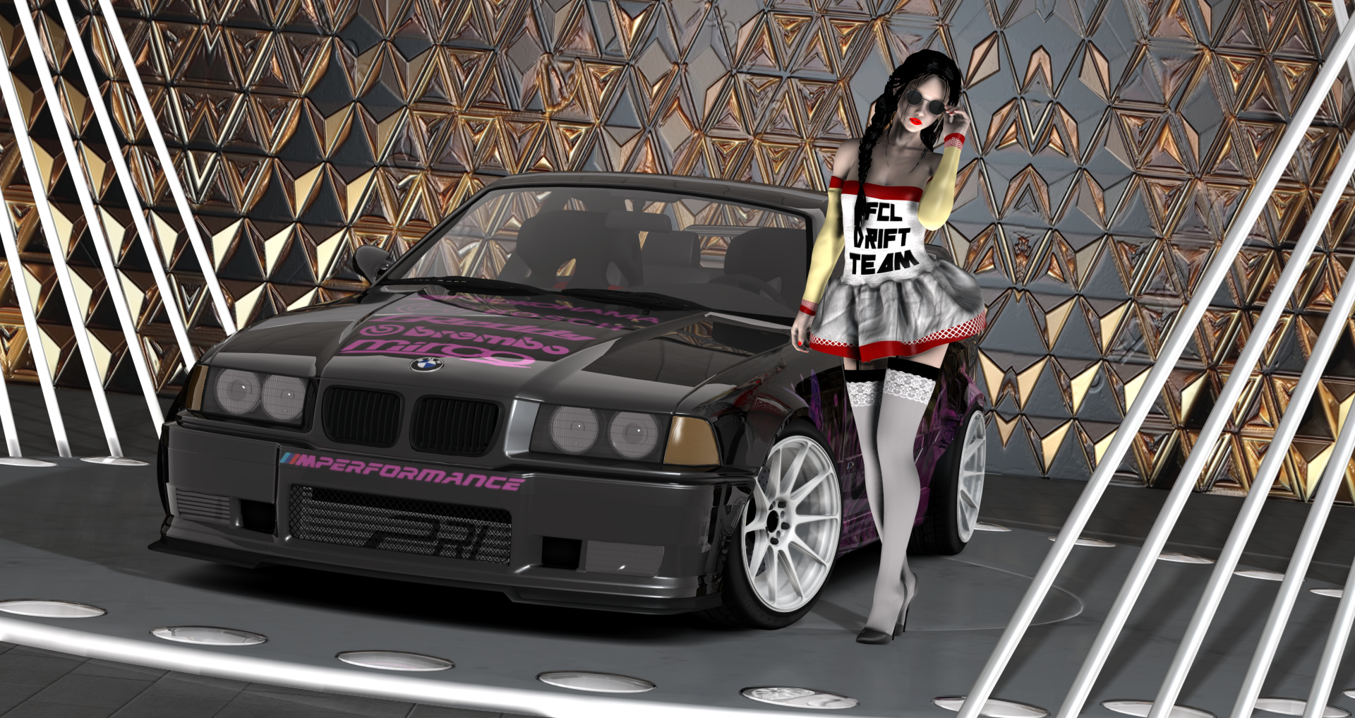 FCL-PACK_BMW-E36, skin black-pink