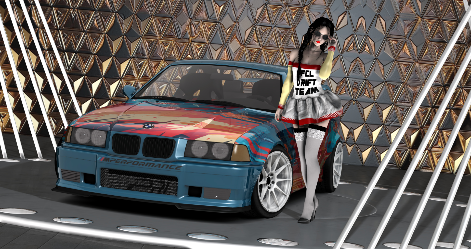 FCL-PACK_BMW-E36, skin blue-flames