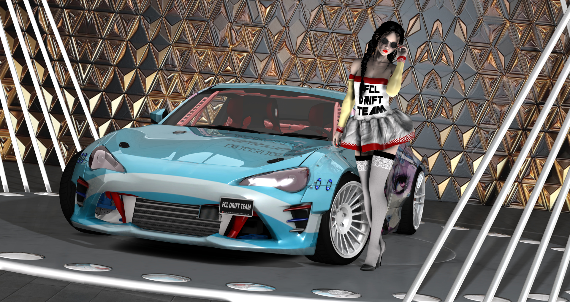 FCL-PACK_Toyota-GT86, skin pink-blue