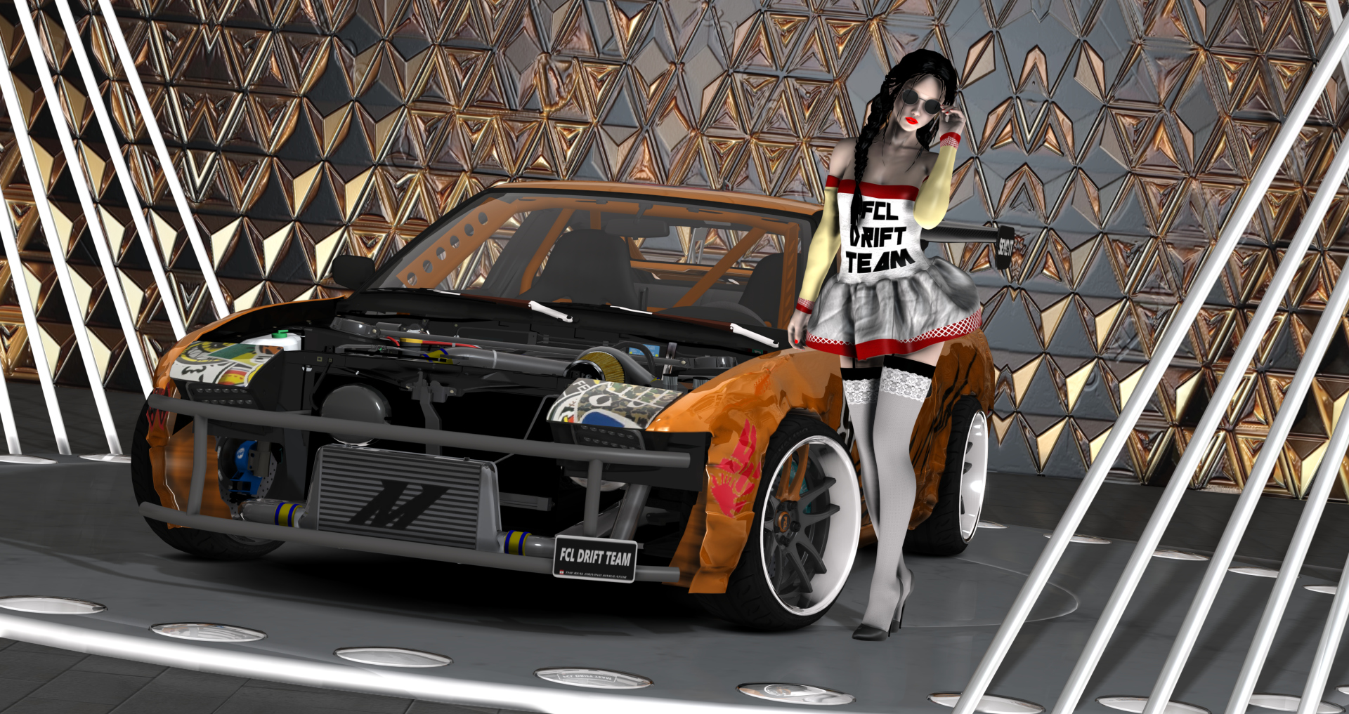 FCL-PACK_Nissan 240SX MIssile, skin orange