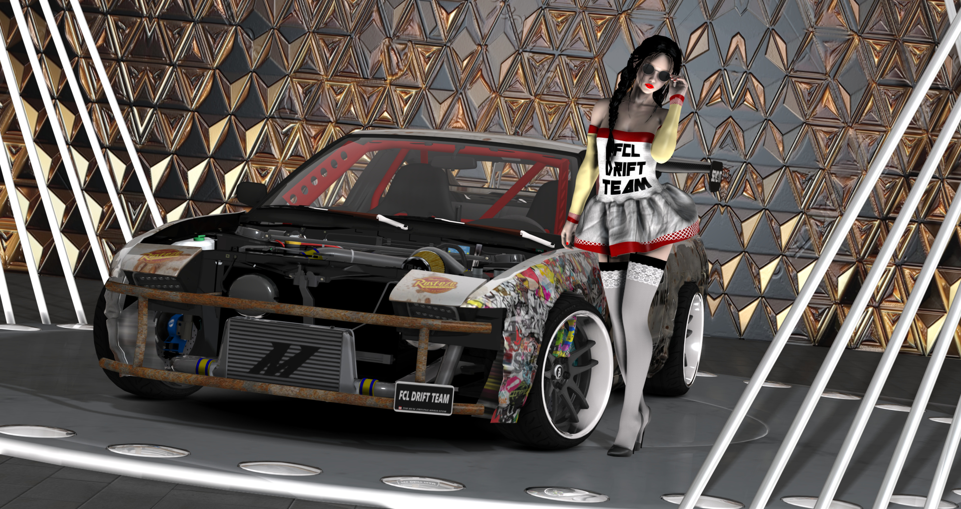 FCL-PACK_Nissan 240SX MIssile, skin rusty