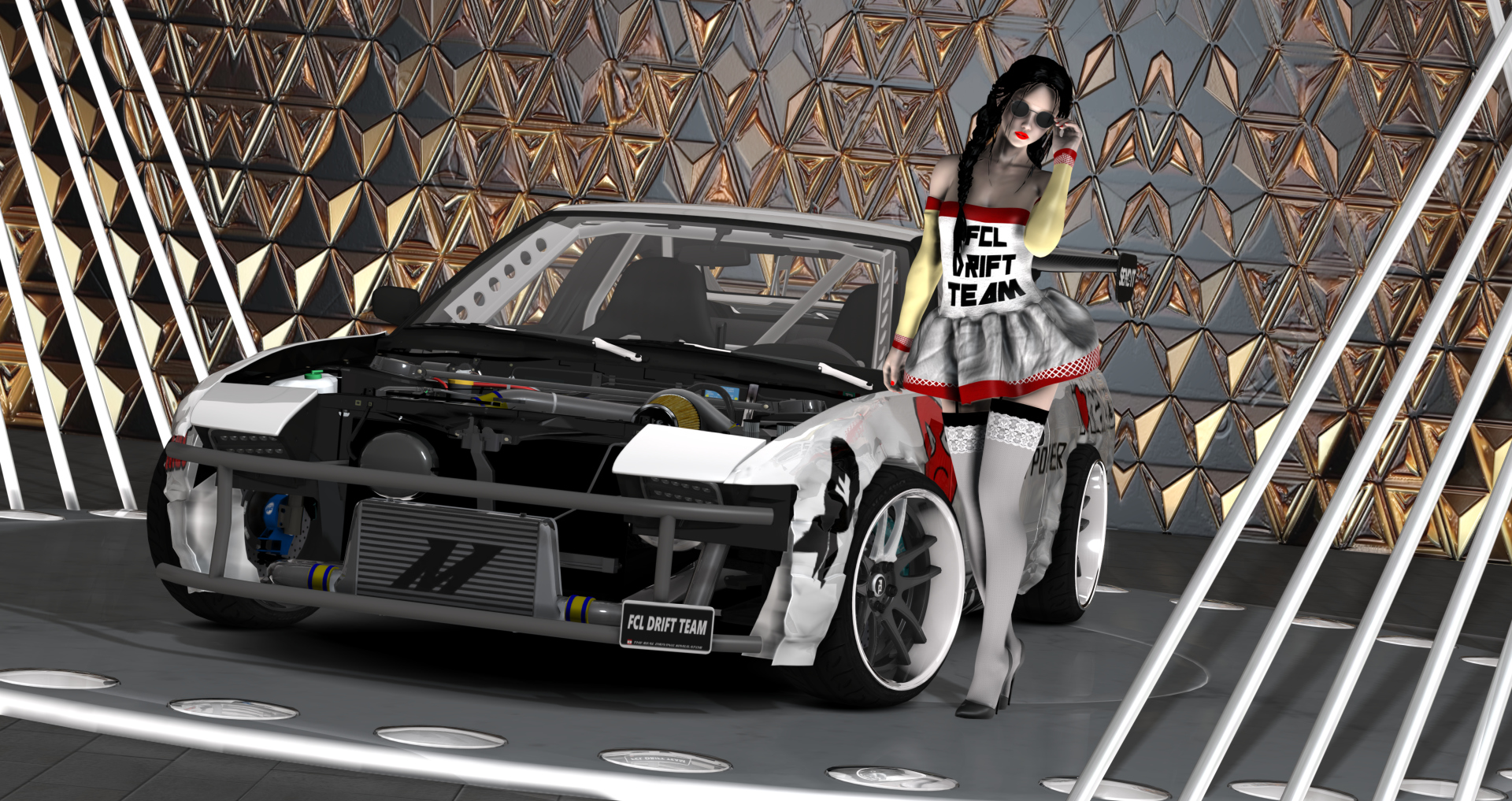 FCL-PACK_Nissan 240SX MIssile, skin white