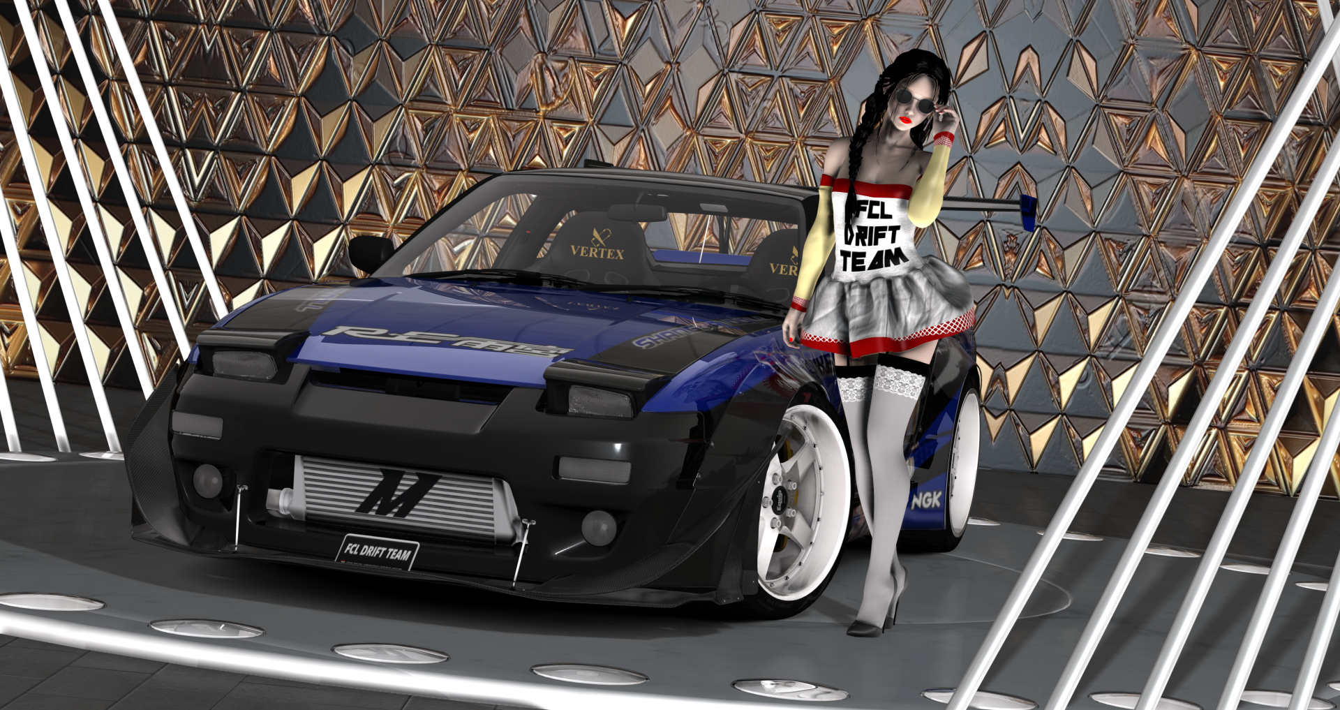 FCL-PACK_NISSAN S13 PANDEM, skin blue