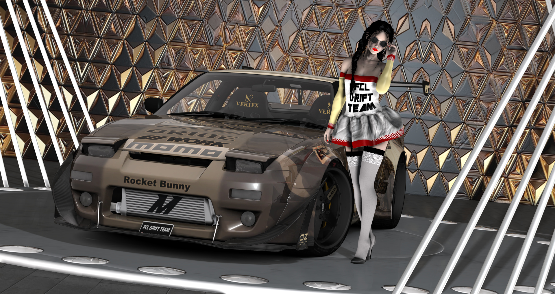 FCL-PACK_NISSAN S13 PANDEM, skin brown