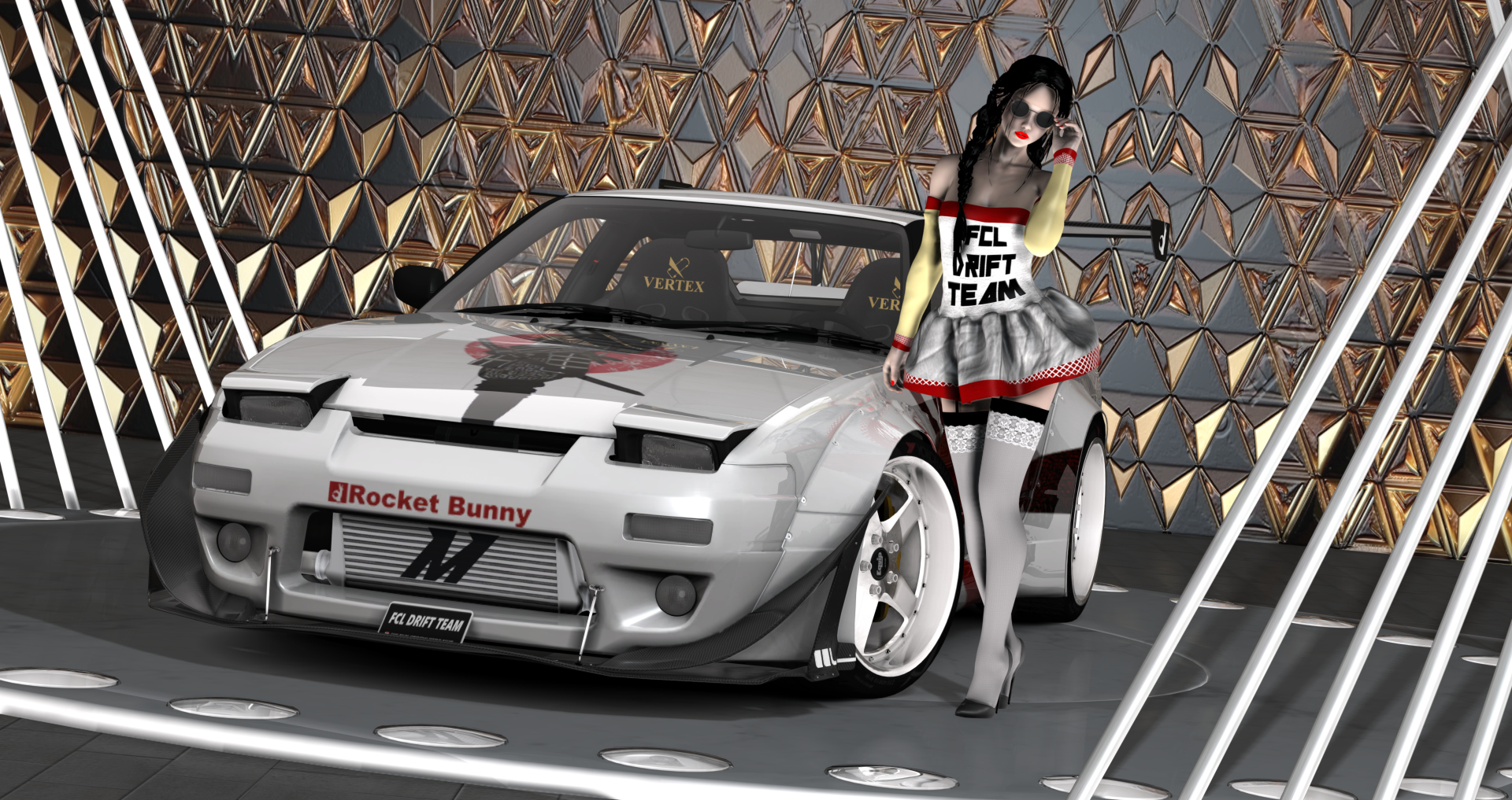 FCL-PACK_NISSAN S13 PANDEM, skin white