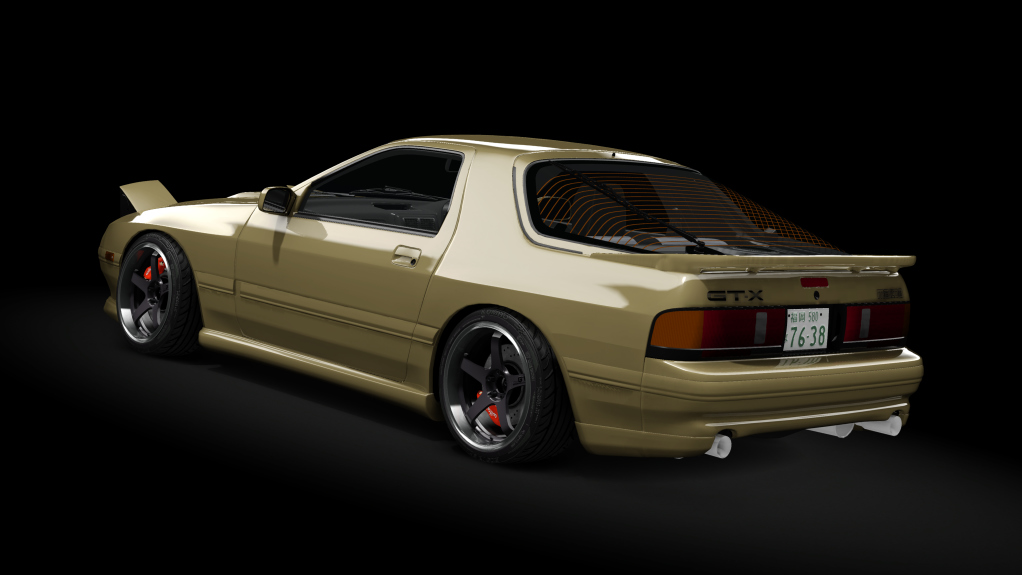 Mazda RX-7 FC3S Mau5tang Pack 3.0, skin Marron