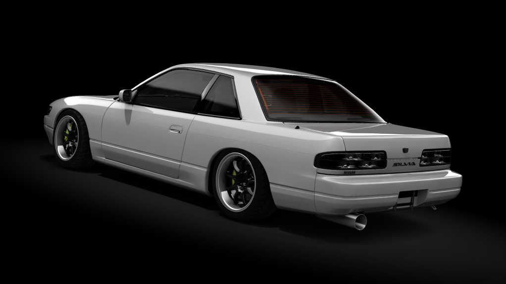 Nissan Silvia PS13 Mau5tang Pack 3.0, skin silver platinum