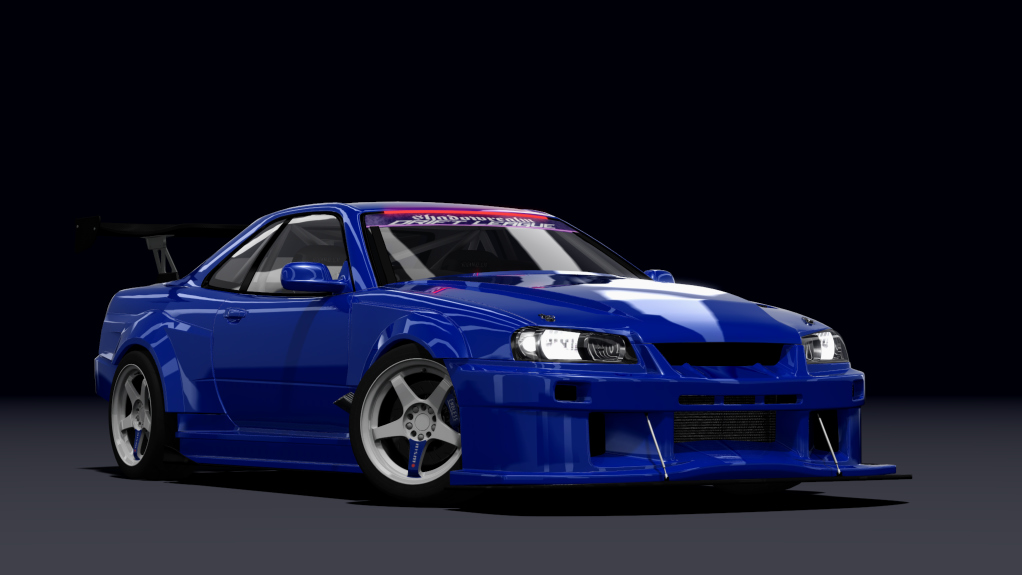 SRDL Pro Nissan Skyline R34, skin 4_blue