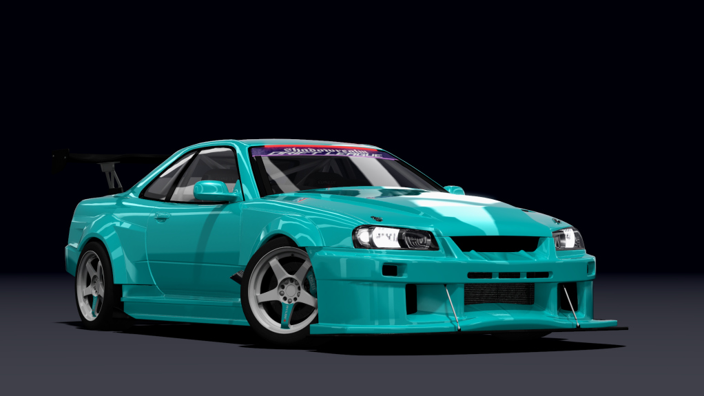 SRDL Pro Nissan Skyline R34, skin 5_cyan