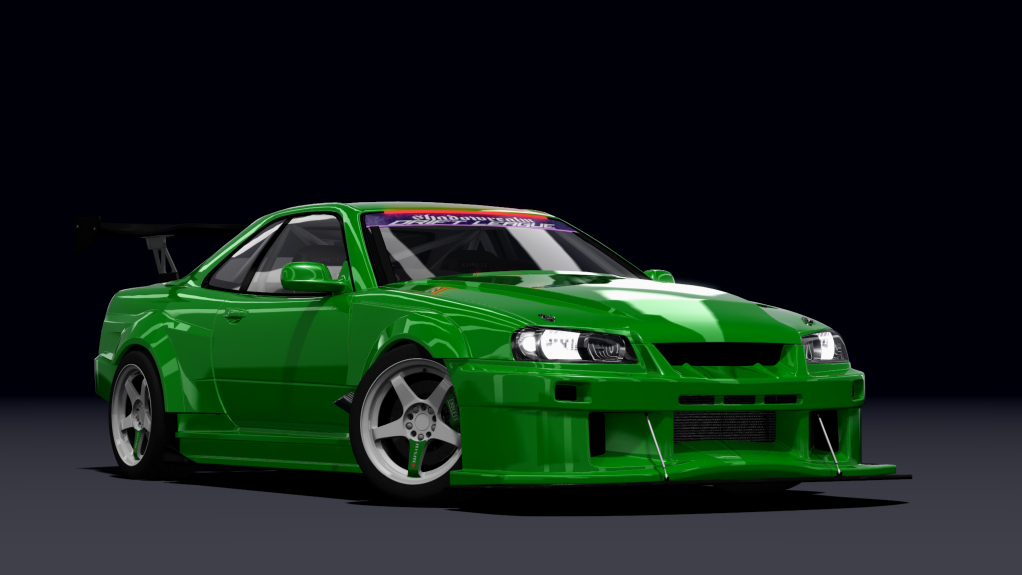 SRDL Pro Nissan Skyline R34, skin 6_green