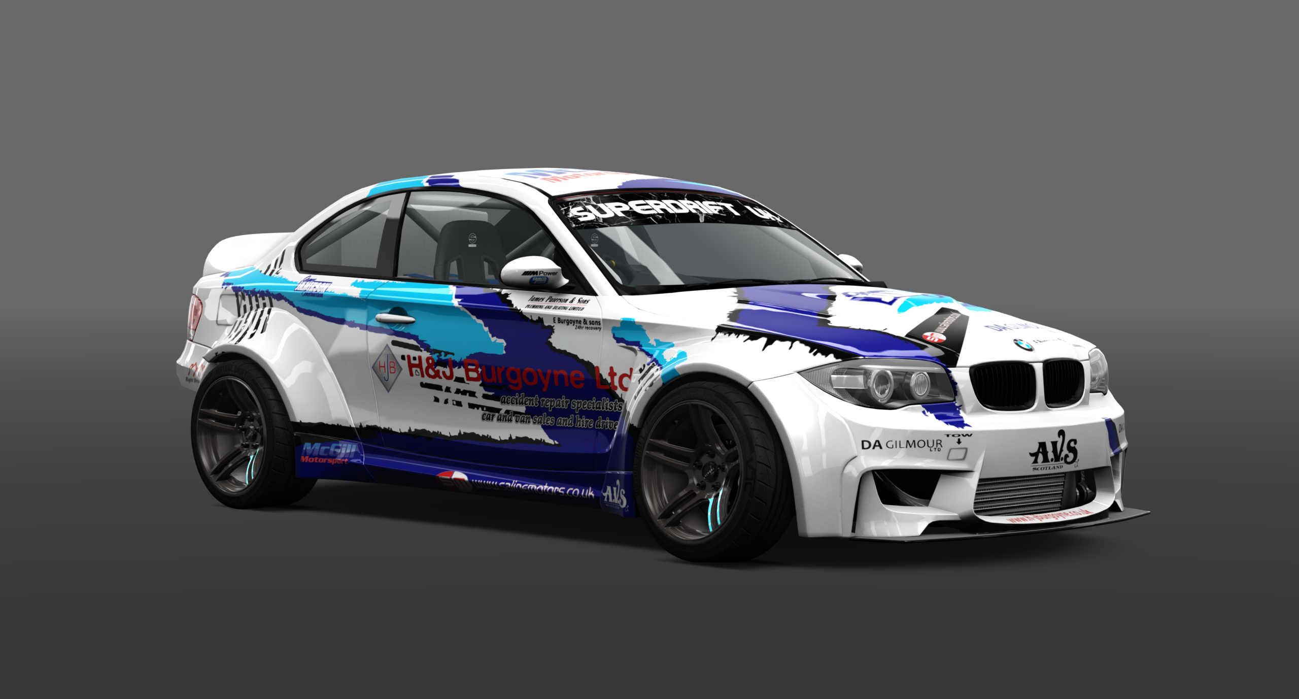 SUPERDRIFTUK BMW 135, skin robbie burgoyne 135