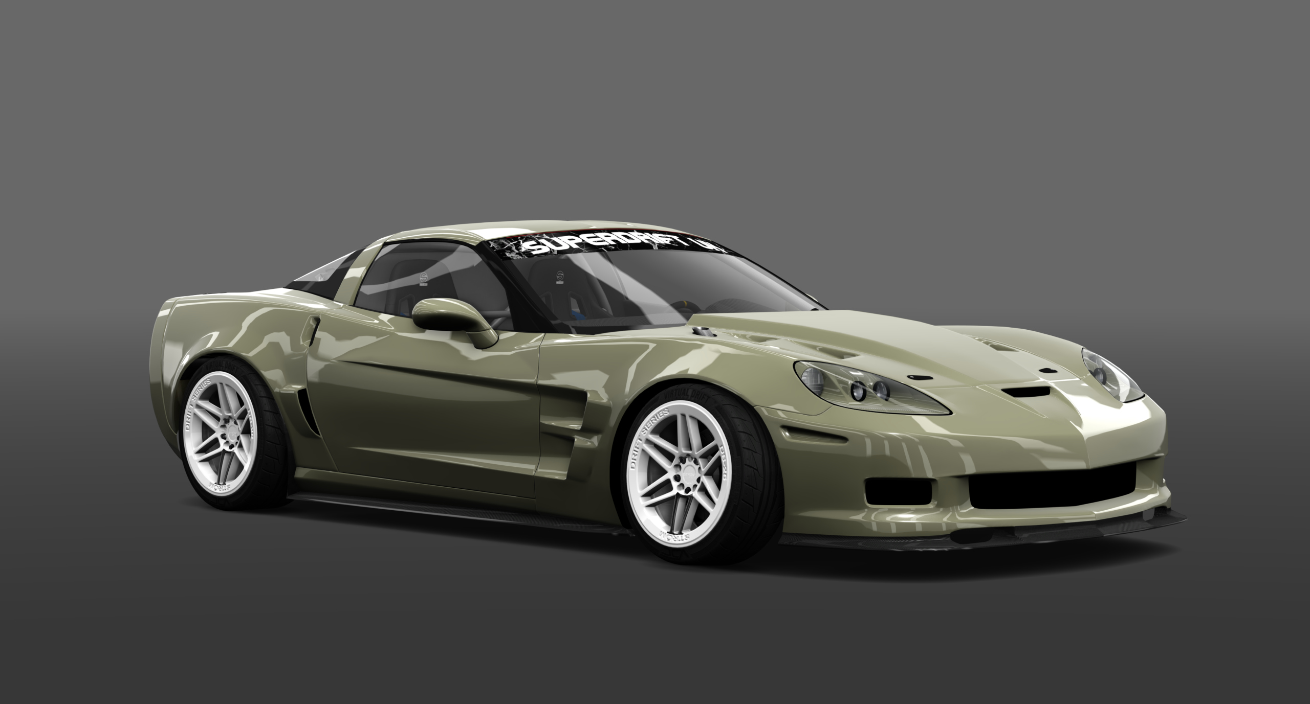 SUPERDRIFTUK CORVETTE C6, skin green