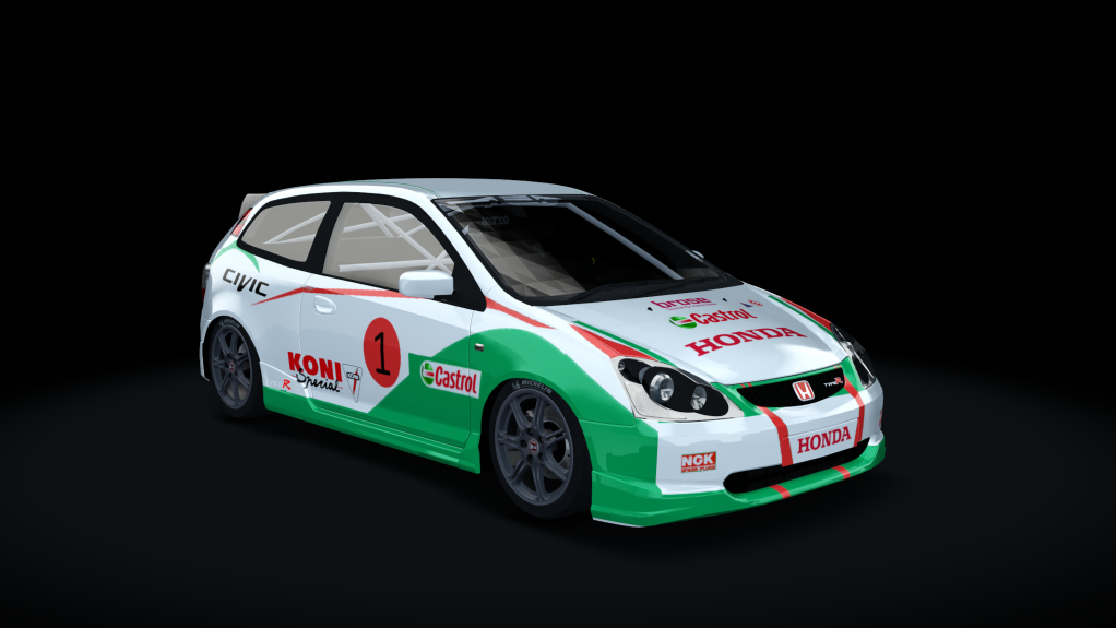 MSC RS 2.0 Honda Civic Type R, skin castrol