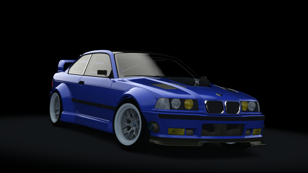 BMW E36 M458, skin estoril_blue