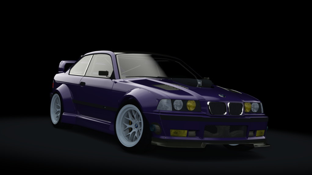 BMW E36 M458, skin techno_violet