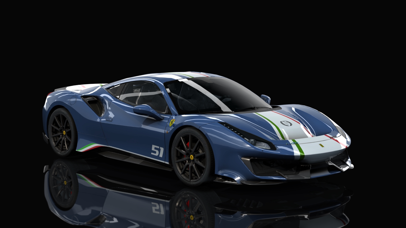 Ferrari 488 Pista Piloti Ferrari | Redd Tuned, skin 01_blu_tour_de_france