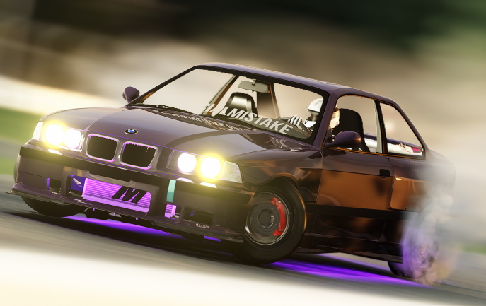 Fumi BMW E36 328i FUMI_DRIFT CARPACK V1.3, skin purple_potatoes_2