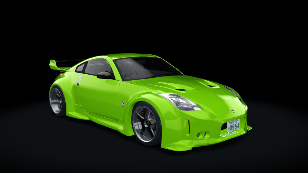 Nissan 350Z VeilSide DRIFT, skin acid green