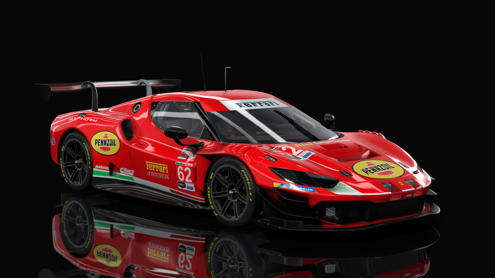 GT3 EVO - Ferrari 296 GT3 2023, skin 2023 #62 Risi Competizione