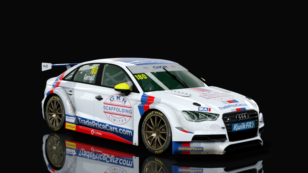 BTCC Audi RS3, skin 2020_james_gornall_yellow