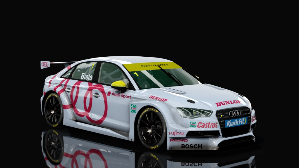 BTCC Audi RS3, skin Biela