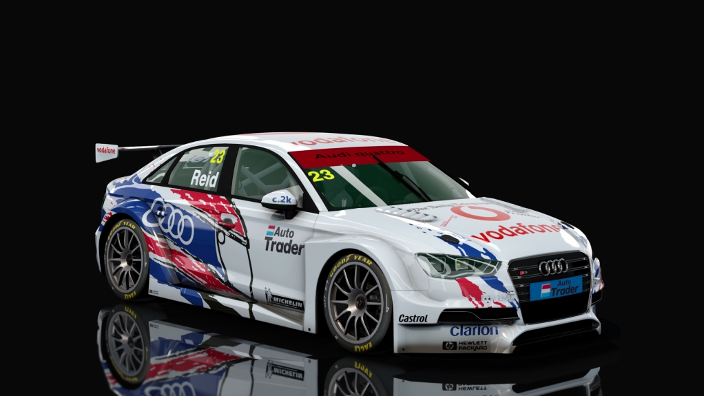 BTCC Audi RS3, skin Vodafone_Reid_23