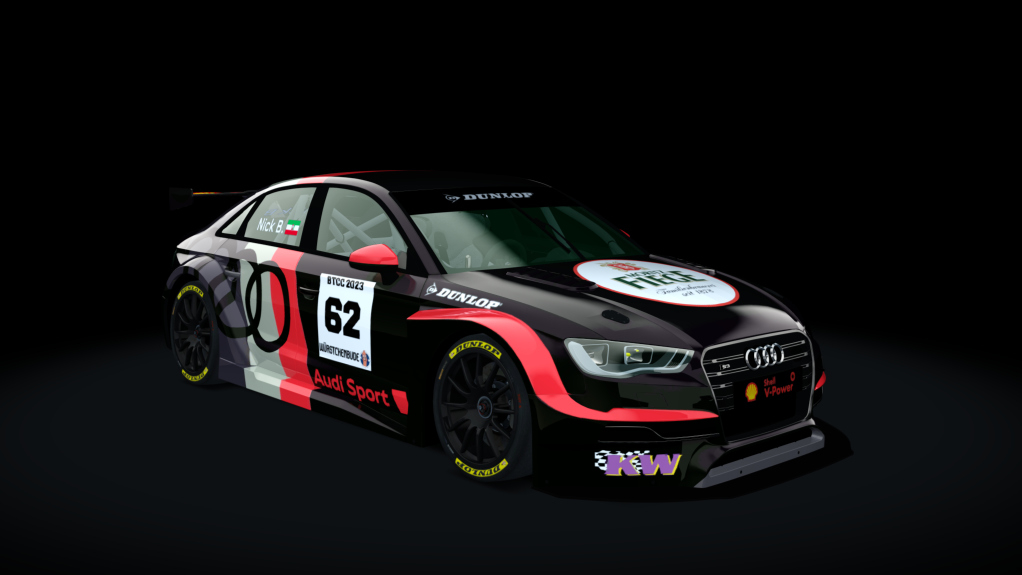 BTCC Audi RS3, skin WB 62 - Nick