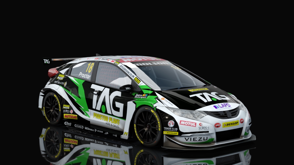 BTCC Honda Civic Type-R (FK2), skin 2018_Proctor_18