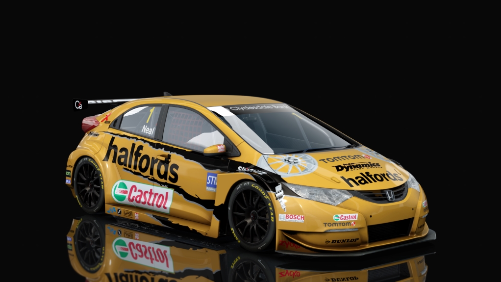 BTCC Honda Civic Type-R (FK2), skin Halfords_Neal_1