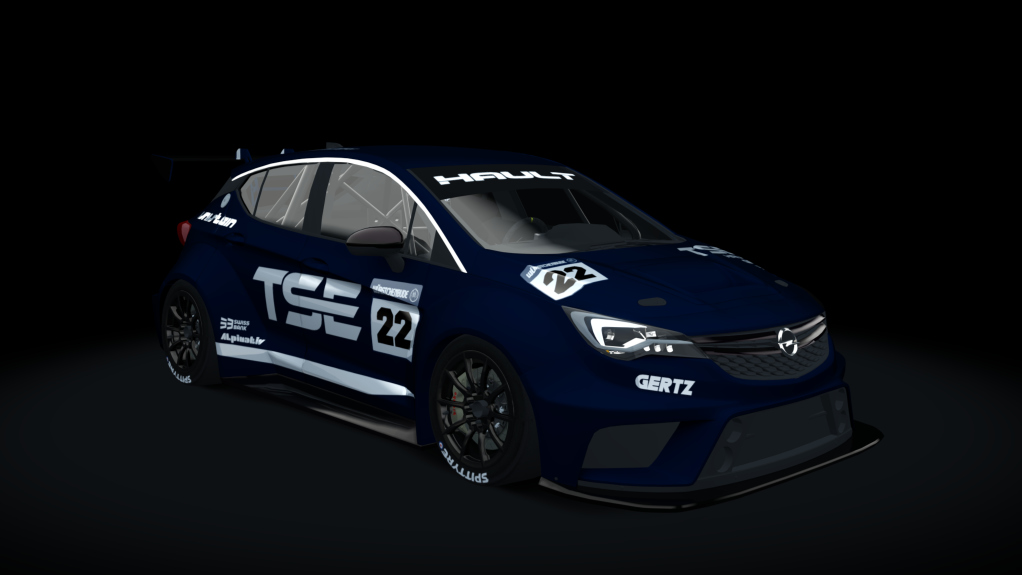 BTCC Vauxhall Astra 2016, skin WB22-Christian