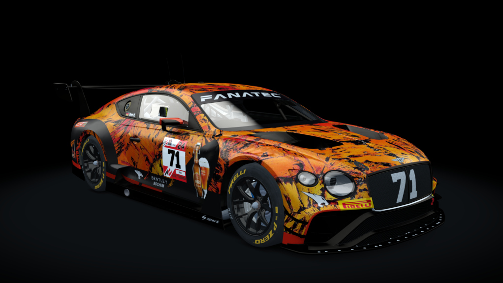 Bentley Continental GT GT3 2018, skin WB 71- Dirk K